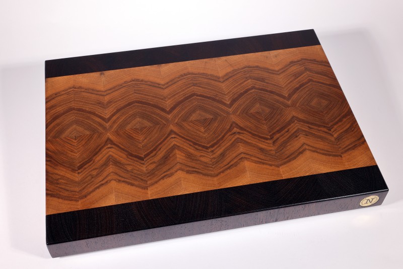 nobleBoard® Hirnholzschneidebrett Nussbaum / Wenge XL